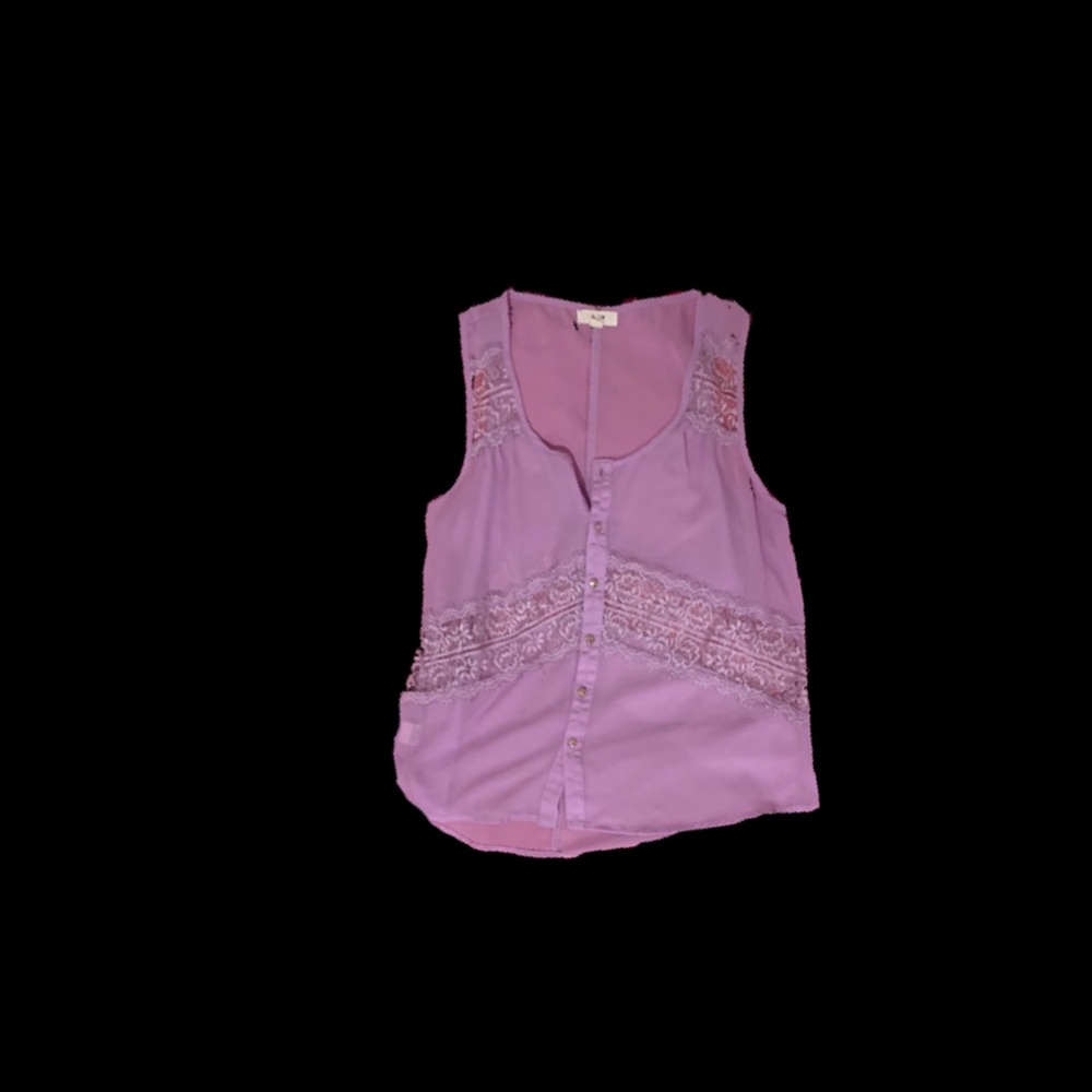 Purple sleeveless blouse